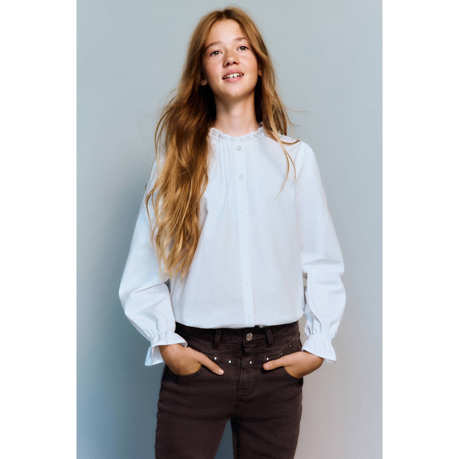 Mango Kids flared jeans met studs