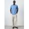 Mango Man relaxed fit T-shirt - middenblauw