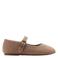 Mango Kids suèdelook ballerina's - lichtbruin