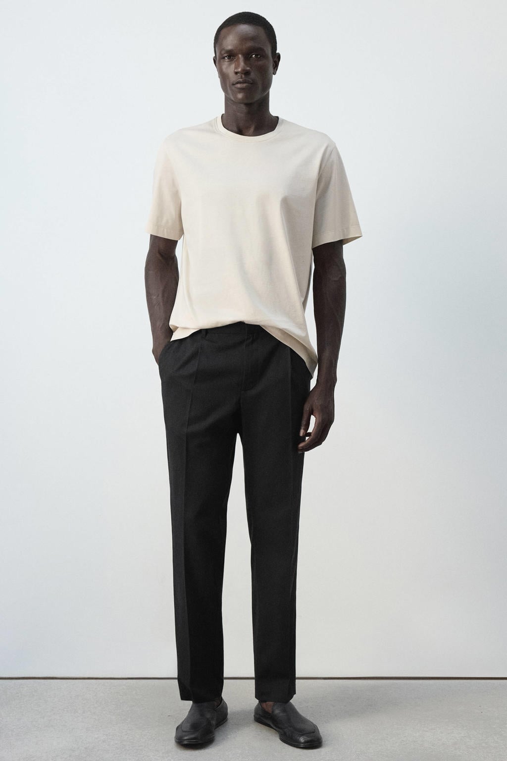 Mango Man regular fit T-shirt - ecru