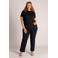 Colletta slim fit broek Plus Size - zwart