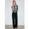 Mango regular waist wide leg jeans - zwart