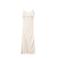 Mango gebloemde jacquard midi jurk - beige