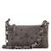 MANGO TEEN leren schoudertas met eyelets - grijs