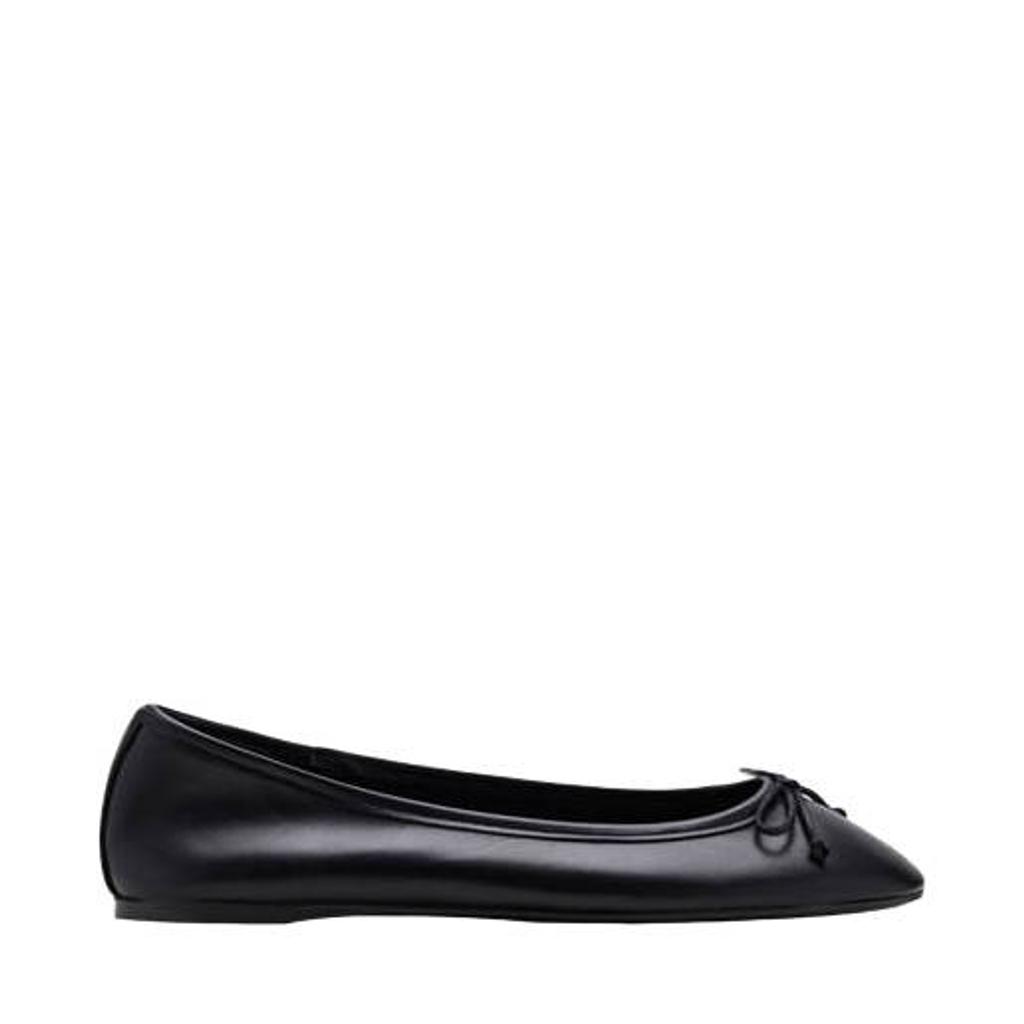 Zwarte dames Mango leren ballerina's -