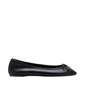 leren ballerina's - zwart