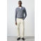 Mango Man katoenen regular fit gebreide trui - middenblauw