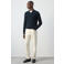Mango Man katoenen regular fit gebreide trui - marine