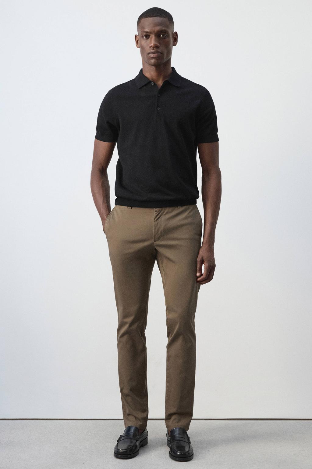 Mango Man slim fit chino - bruin