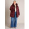 Yest Curve Plus Size winterjas - donkerrood