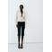 Mango blouse met stippen en ruches - wit