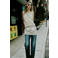 Mango kanten top - beige