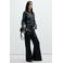 Mango wide leg jeans - donkerblauw