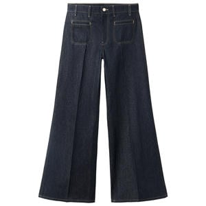 wide leg jeans - donkerblauw