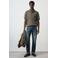 Mango Man regular fit gebreide piqué polo - middengrijs