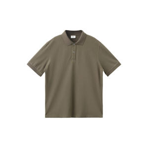 regular fit gebreide piqué polo - middengrijs