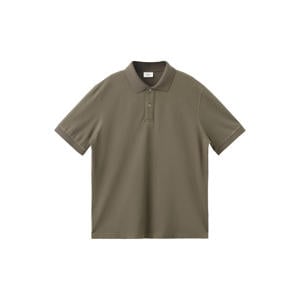 regular fit gebreide piqué polo - middengrijs