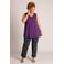 Colletta slim fit broek Plus Size met print - zwart