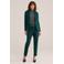 WE Fashion tapered pantalon - donkergroen