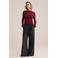 WE Fashion kanten top - donkerrood