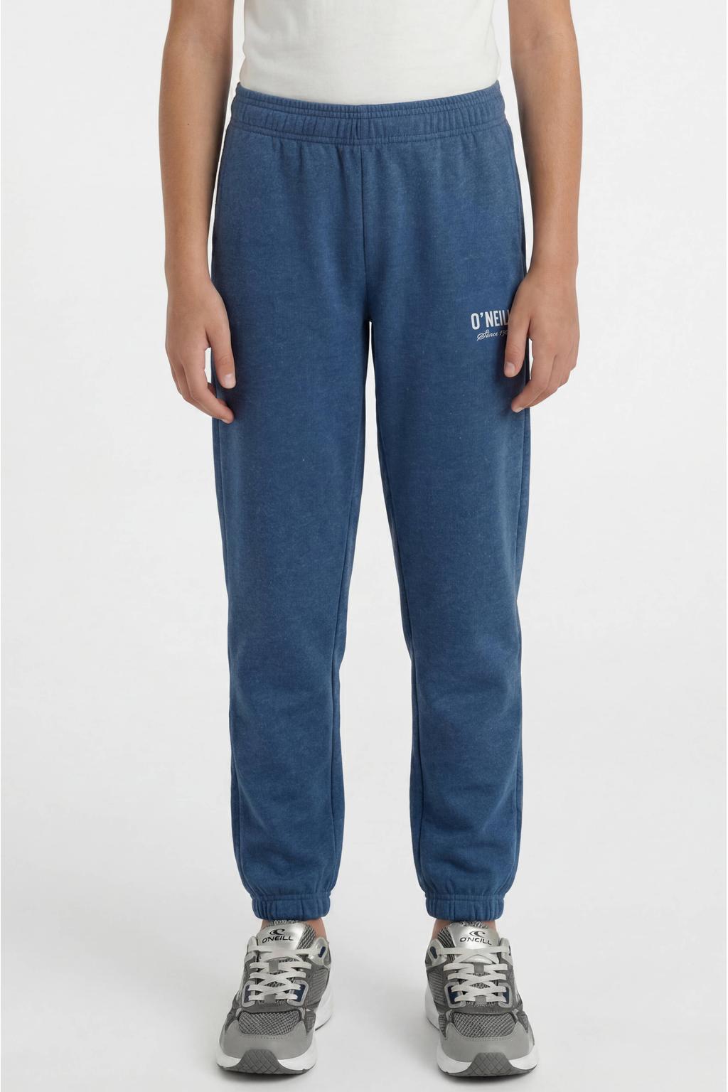 Blauwe dames O'Neill essentials outdoor broek van katoen met regular waist, elastische tailleband en effen
