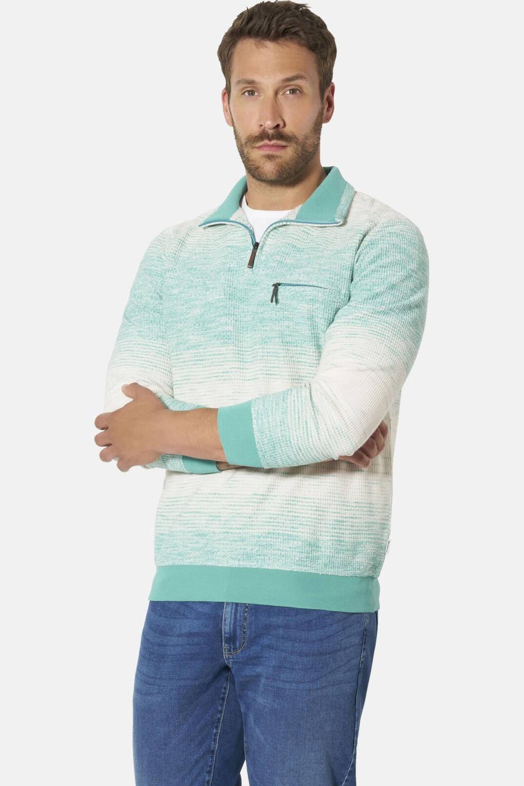 Babista regular fit gemêleerde sweater +FIT Collectie Plus Size - turquoise