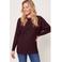 Miss Etam Regulier oversized gebreide trui - aubergine