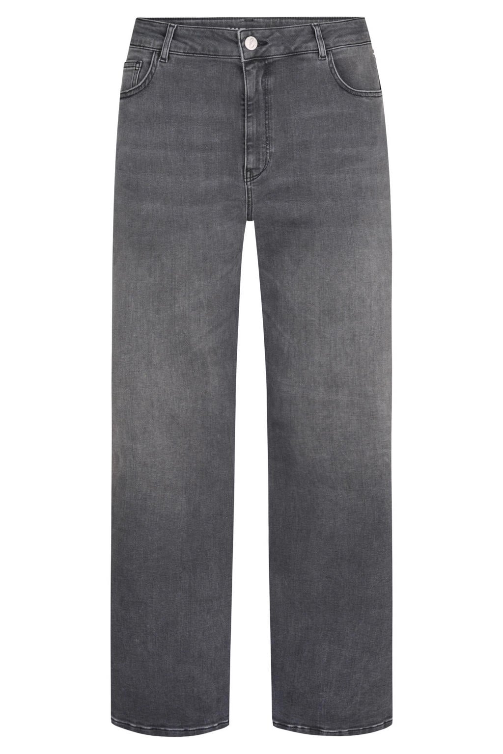 Miss Etam Plus wide leg jeans - grijs denim