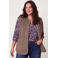 Miss Etam Plus teddy gilet - beige