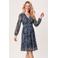 Miss Etam wikkeljurk met print - blauw