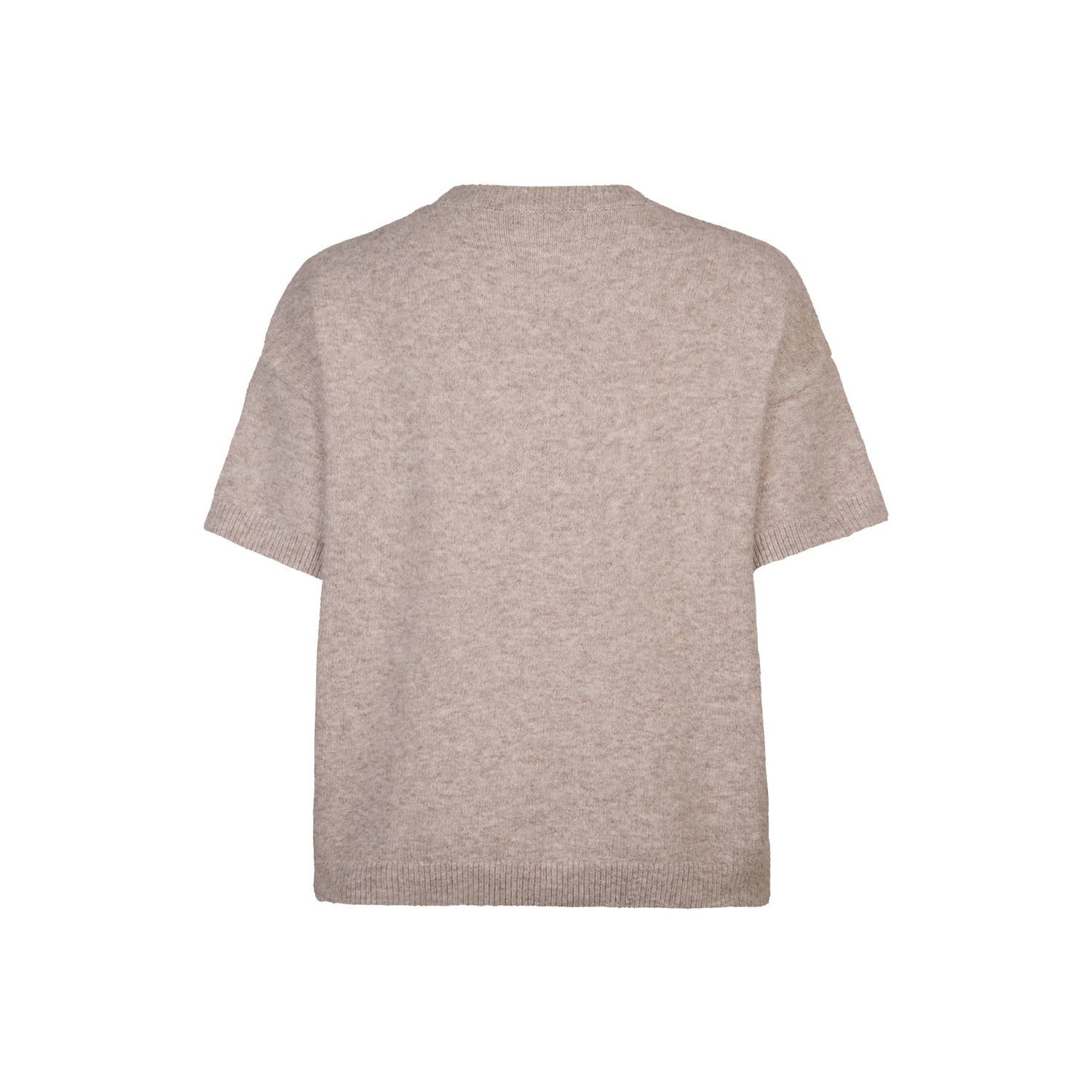 Miss Etam Plus gebreide trui met tekst zand