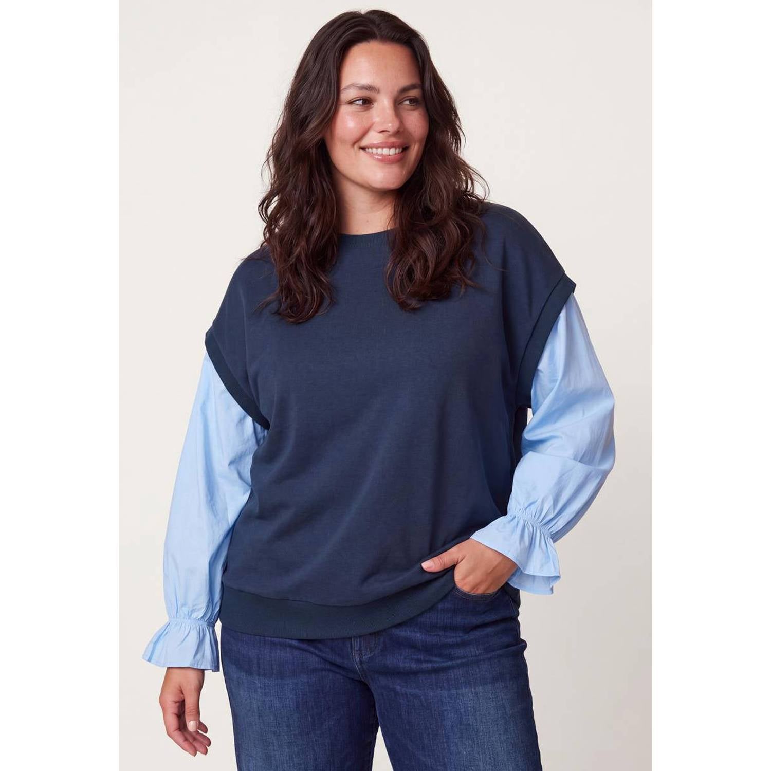 Miss Etam Plus sweater blauw