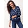 Miss Etam katoenen sweater met stippen - blauw