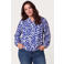 Miss Etam Plus top met print - blauw