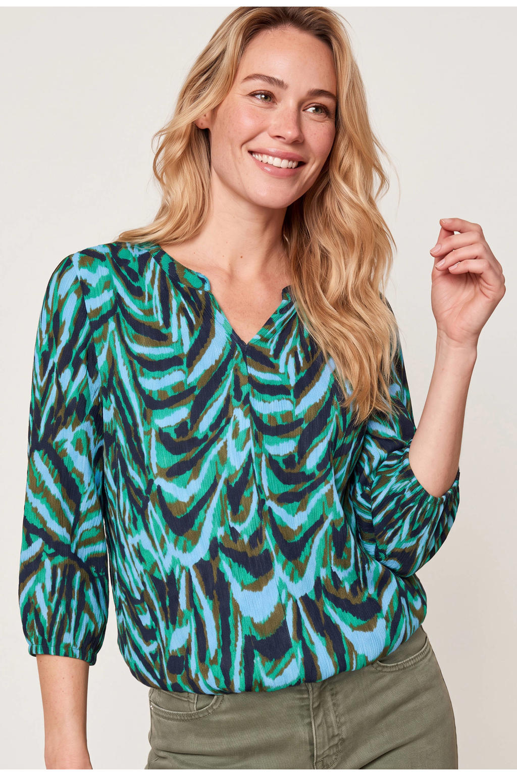 Miss Etam top met print - blauw