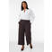 Zizzi Plus Size wide leg cropped pantalon - donkerbruin