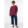 Zizzi Plus Size jersey blouse - donkerrood