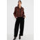 Maicazz & Zizo geruite blouse - zwart/rood