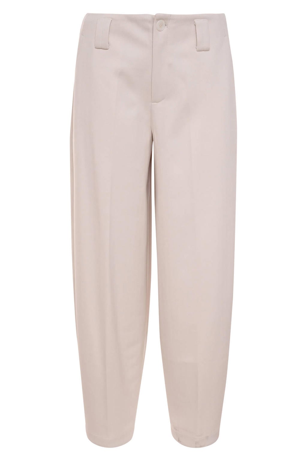 Ecru dames Maicazz & Zizo barrel broek van polyester met regular waist, rits- en knoopsluiting en effen