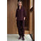 Maicazz & Zizo loose fit casual broek - donkerrood