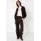 Maicazz & Zizo loose fit gestreepte broek - bruin