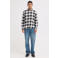 Blend flanel regular fit geruit overhemd - grijs