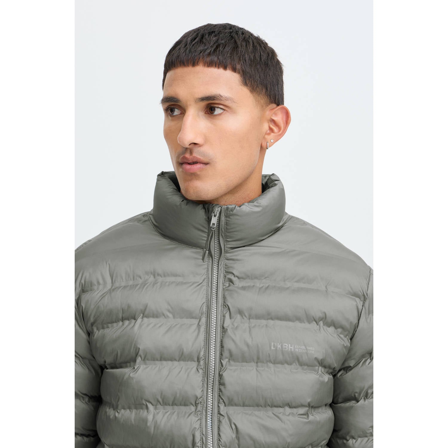 Blend gewatteerde jas grijs
