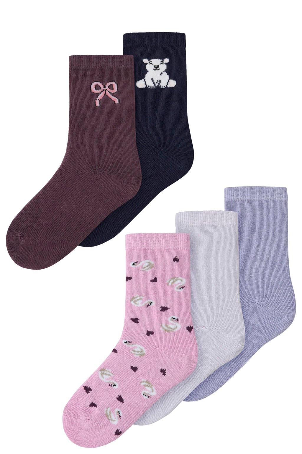 NAME IT MINI NMFVINNI sokken met print (set van 5)