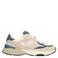 Van Lier leren sneakers - beige/blauw