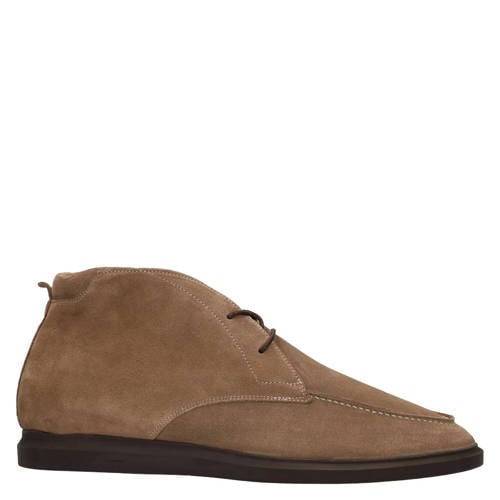 Manfield suède veterboots taupe