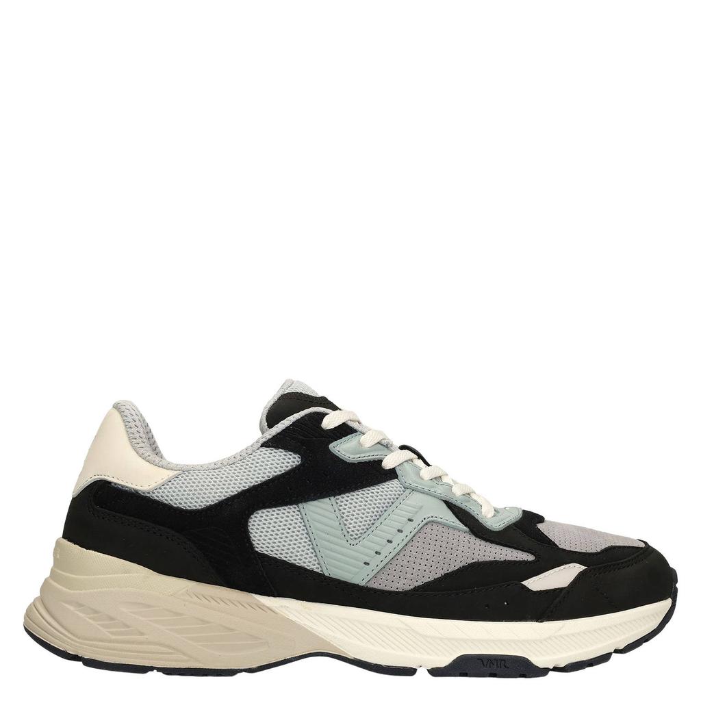 Zwarte heren Van Lier leren sneakers - van nubuck met veters