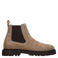 Manfield suède chelsea boots met profielzool - taupe