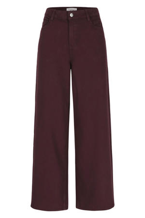 wide leg broek - donkerrood