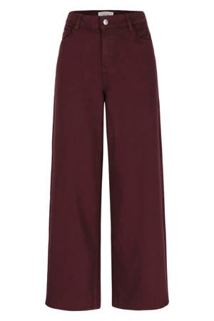 wide leg broek - donkerrood